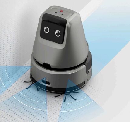 ベースステーションの放水水付きの商用ロボット床掃除機