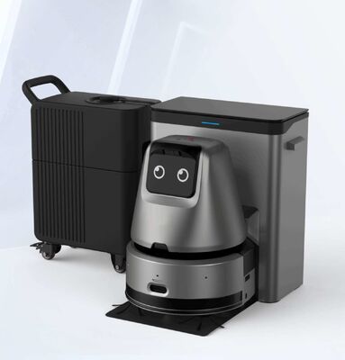 ベースステーションの放水水付きの商用ロボット床掃除機